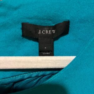 J.Crew turquoise light wool dress with front pockets